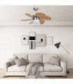 Ceiling Fan with Light 76 cm Light Brown