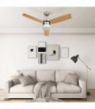 Ceiling Fan with Light and Remote Control 108 cm Light Brown