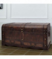 Wooden Treasure Chest Large Brown