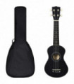 Soprano Ukulele Set with Bag for Kids Black 21"