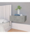 Floating Nightstand Concrete Grey 40x30x15 cm Engineered Wood