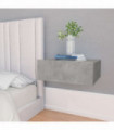 Floating Nightstands 2 pcs Concrete Grey 40x30x15 cm Engineered Wood