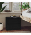 Bed Cabinet Black 50x39x43.5 cm Engineered Wood
