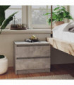 Bed Cabinet Concrete Grey 50x39x43.5 cm Engineered Wood