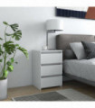 Bed Cabinet White 40x35x62.5 cm Engineered Wood