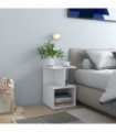 Bedside Cabinet White 35x35x55 cm Engineered Wood