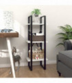 3-Tier Book Cabinet White 40x30x105 cm Engineered Wood