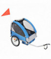 Kids' Bicycle Trailer Grey and Blue 30 kg