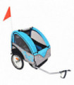 Kids' Bicycle Trailer Grey and Blue 30 kg