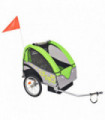 Kids' Bicycle Trailer Grey and Green 30 kg