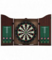 Professional Dart Set with Dartboard and Cabinet Sisal Steel