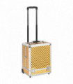 vidaXL Make-up Trolley 35x29x45 cm Gold Aluminium