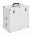 vidaXL Make-up Case 37x24x40 cm Silver Aluminium