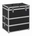 vidaXL Make-up Case 37x24x40 cm Black Aluminium