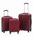 Hardcase Trolley Set 3 pcs Wine Red ABS