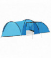 Camping Igloo Tent 650x240x190 cm 8 Person Blue