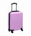 vidaXL Hardcase Trolley Pink ABS