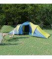 Camping Tent 6 Persons Blue and Yellow