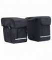 Double Bicycle Bag for Pannier Rack Waterproof 35 L Black