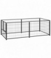 vidaXL Dog Kennel Black 200x100x70 cm Steel