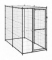 vidaXL Outdoor Dog Kennel Steel with Roof 110x220x180 cm