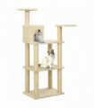 Cat Tree with Sisal Scratching Posts Cream 119 cm