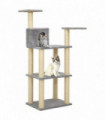 Cat Tree with Sisal Scratching Posts Light Grey 119 cm