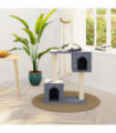 Cat Tree with Sisal Scratching Posts Light Grey 60 cm