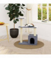 Cat Tree with Sisal Scratching Posts Light Grey 70 cm