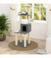 Cat Tree with Sisal Scratching Posts Light Grey 105 cm