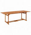 Garden Dining Table 220x90x75 cm Solid Acacia Wood