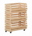 vidaXL Vegetable Trolley 57x30x80 cm Solid Pinewood