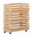 Vegetable Trolley 77x30x80 cm Solid Pinewood