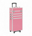 vidaXL Make-up Trolley Aluminium Pink