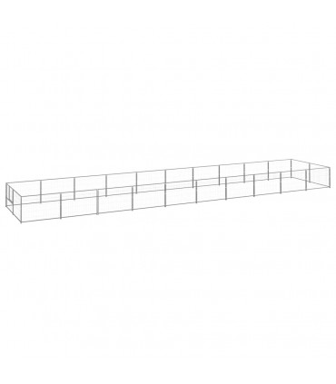 Dog Kennel Silver 20 m² Steel