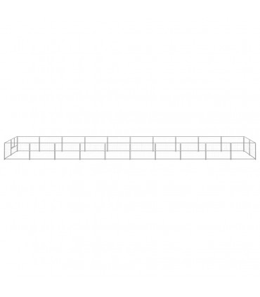 Dog Kennel Silver 20 m² Steel