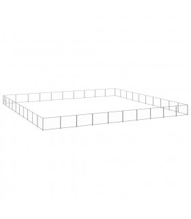 Dog Kennel Silver 100 m² Steel