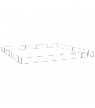 Dog Kennel Silver 100 m² Steel