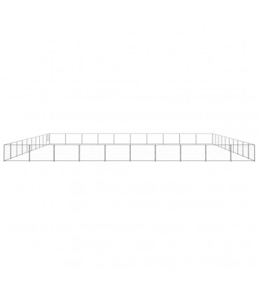 Dog Kennel Silver 100 m² Steel