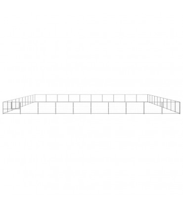 Dog Kennel Silver 100 m² Steel