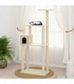 Cat Tree with Sisal Scratching Posts Cream 147 cm