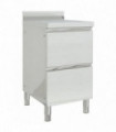 Commercial Kitchen Cabinet with 2 Drawers Stainless Steel