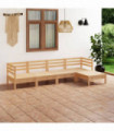 5 Piece Garden Lounge Set Solid Pinewood