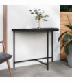 Garden Table Black 100x50x75 cm Poly Rattan