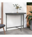 Garden Table Grey 100x50x75 cm Poly Rattan