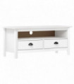 TV Cabinet Hill Range White 110x40x47 cm Solid Pine Wood