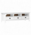 TV Cabinet Hill Range White 158x40x47 cm Solid Pine Wood