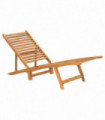 Sun Lounger Solid Teak Wood