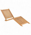 Sun Lounger Solid Teak Wood