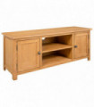 TV Cabinet 110x35x44 cm Solid Oak Wood